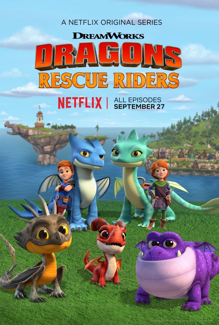 Постер мультфильма Dragons Rescue Riders